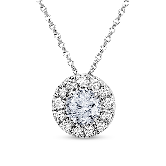 1 CT. T.w. Diamond Frame Pendant in 10K White Gold