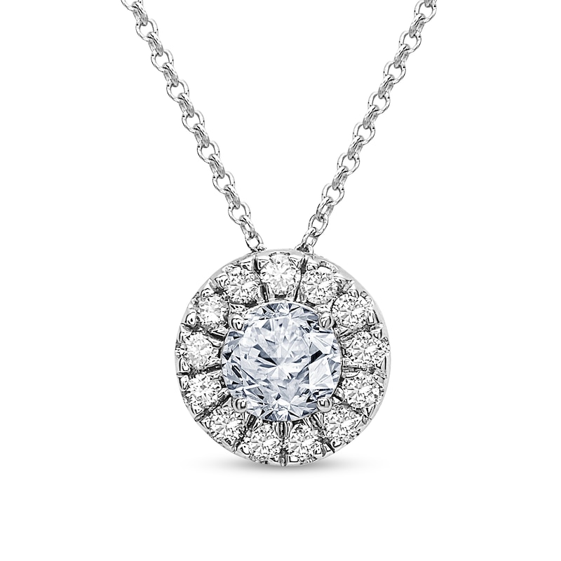 1 CT. T.W. Diamond Frame Pendant in 10K White Gold | Zales