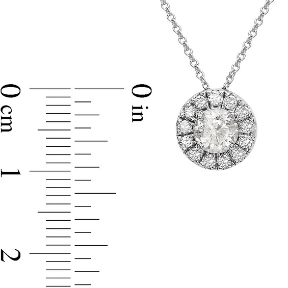 1 CT. T.w. Diamond Frame Pendant in 10K White Gold