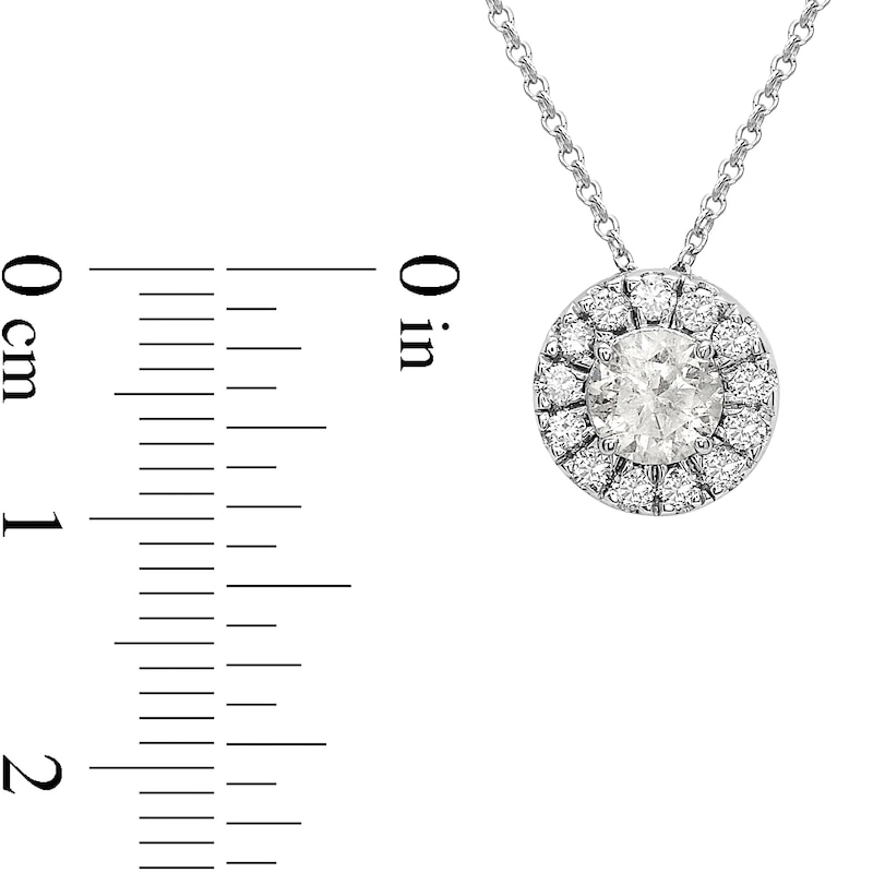 Main Image 2 of 1 CT. T.W. Diamond Frame Pendant in 10K White Gold
