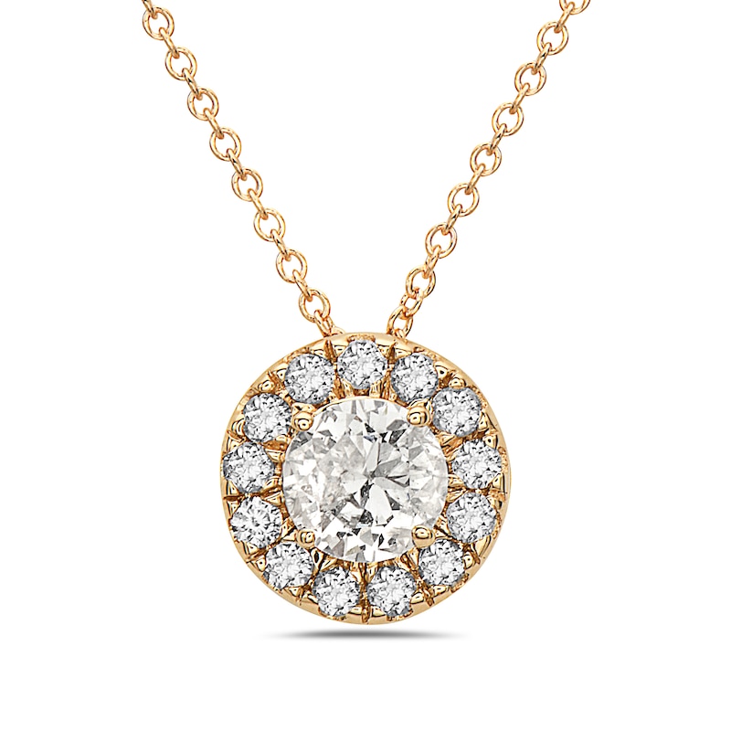Main Image 1 of 1 CT. T.W. Diamond Frame Pendant in 10K Gold