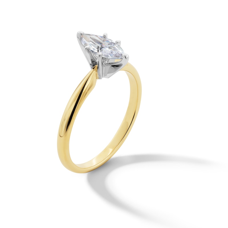 Main Image 3 of 1/2 CT. Marquise Diamond Solitaire Ring in 14K Gold (I/I2)