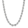 Thumbnail Image 0 of 3.15mm Hollow Evergreen Rope Chain Necklace in 10K White Gold - 20"