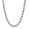 Thumbnail Image 0 of 3.15mm Evergreen Rope Chain Necklace in Hollow 10K White Gold - 20"