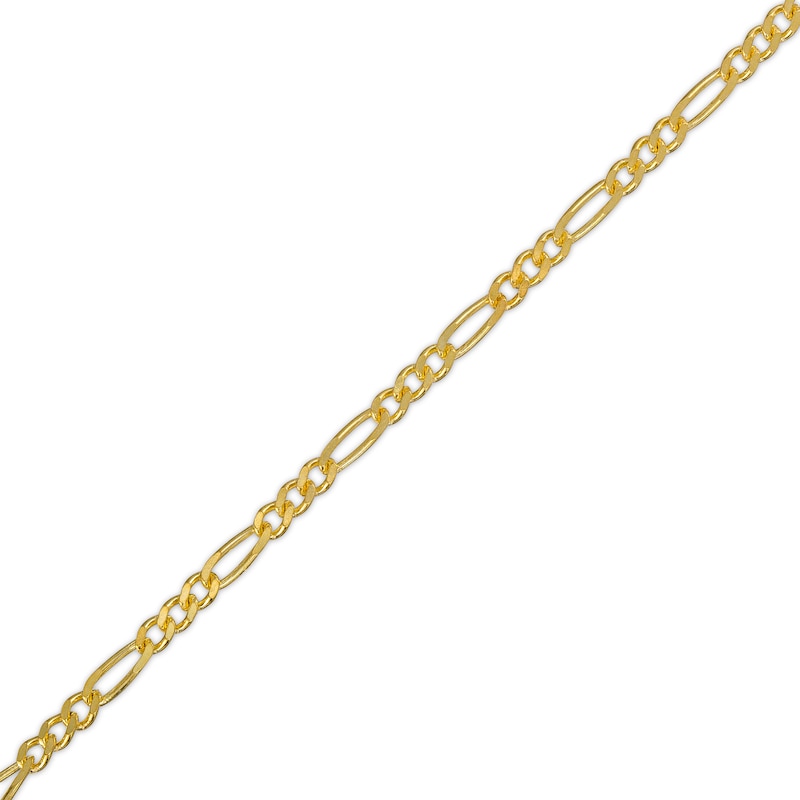 Main Image 1 of 1.8mm Figaro Chain Anklet in Solid 10K Gold - 10"