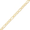 Thumbnail Image 1 of Ladies' 5.3mm Figaro Chain Bracelet in Hollow 10K Gold - 7.5"