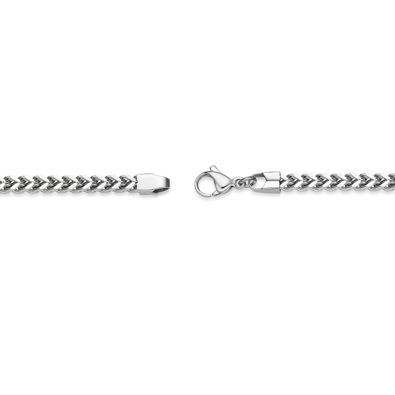 Main Image 2 of Men's 4.0mm Multi-Finish Foxtail Chain Necklace in Solid Stainless Steel  - 22"