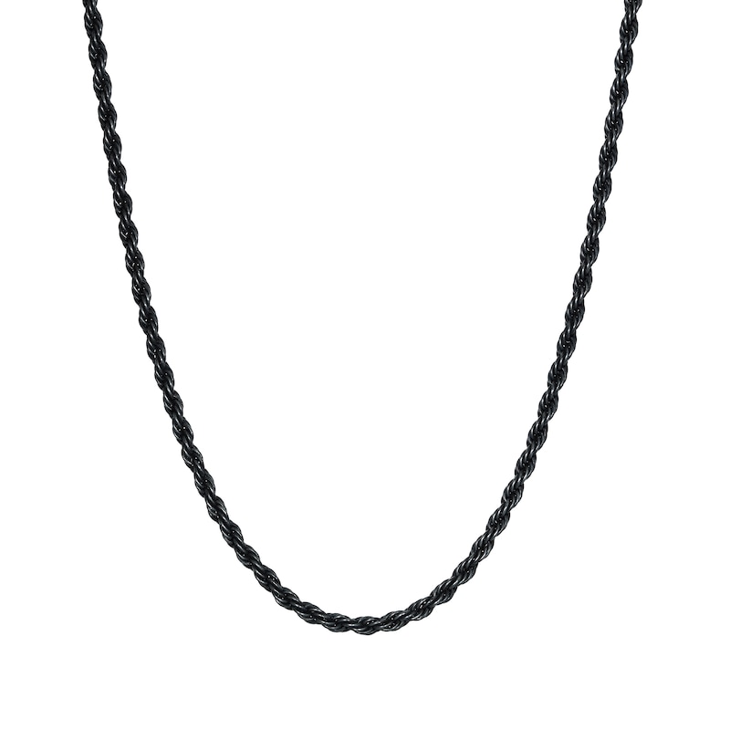 Men's 3.5mm Rope Chain Necklace in Solid Stainless Steel with