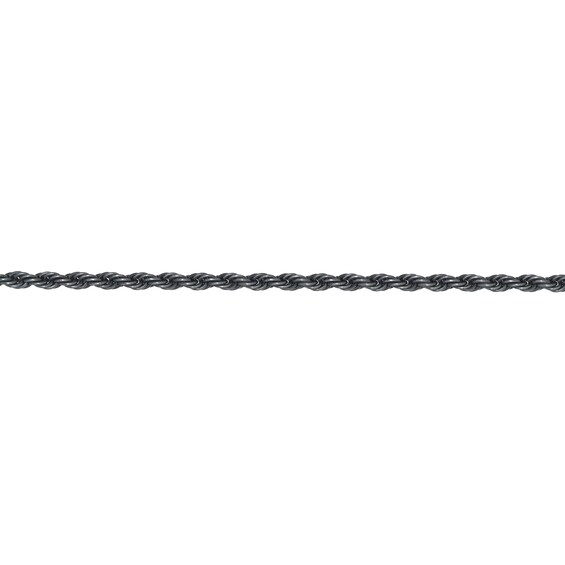 Men's 3.5mm Rope Chain Necklace in Solid Stainless Steel with Black Ion-Plate - 24"