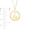 Thumbnail Image 3 of "HOPE", "TRUST", "LOVE" and "FAIMLY" Circle with Tilted Heart Dangle Pendant in 10K Gold