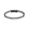Thumbnail Image 1 of Men's 6.0mm Multi-Finish Foxtail Chain Bracelet in Solid Stainless Steel  and Black Ion-Plate - 9"