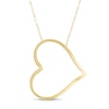 Thumbnail Image 1 of Tilted Heart Outline Necklace in 10K Gold