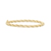 Thumbnail Image 0 of Italian Gold 60.0 x 50.0 x 4.0mm Twist Bangle in Hollow 14K Gold