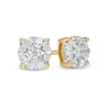 Thumbnail Image 0 of 1/4 CT. T.W. Multi-Diamond Stud Earrings in 10K Two-Tone Gold