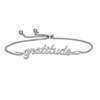 Thumbnail Image 1 of 1/4 CT. T.W. Diamond "gratitude" Bolo Bracelet in Sterling Silver - 9.5"
