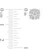 Thumbnail Image 3 of 1/2 CT. T.W. Multi-Diamond Stud Earrings in 10K Two-Tone Gold