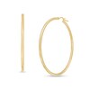 Thumbnail Image 1 of Made in Italy 40.0mm Diamond-Cut Tube Hoop Earrings in 14K Gold