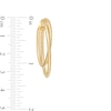 Thumbnail Image 3 of Made in Italy Diamond-Cut Layered Double Hoop Earrings in 14K Gold