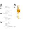 Thumbnail Image 3 of 4.0mm Citrine Solitaire and Beaded Hoop Earrings in 10K Gold