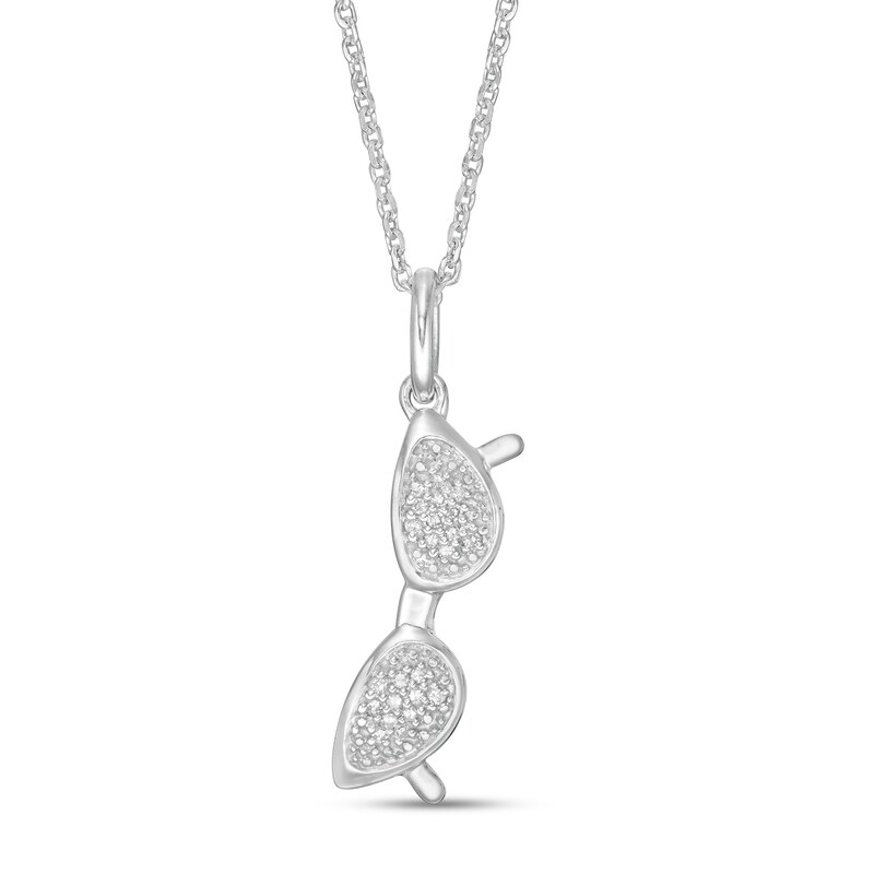Main Image 1 of Marilyn Monroe™ Collection Diamond Accent Sunglasses Pendant in 10K White Gold