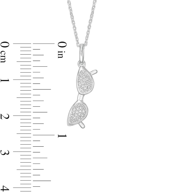 Main Image 2 of Marilyn Monroe™ Collection Diamond Accent Sunglasses Pendant in 10K White Gold