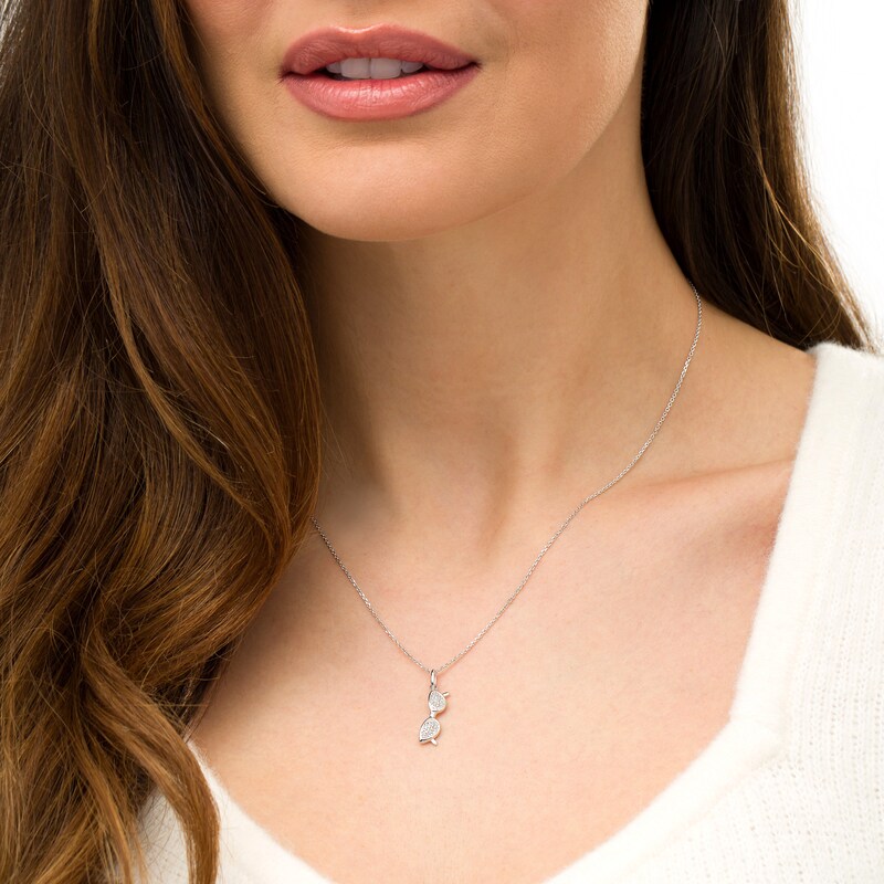 Main Image 3 of Marilyn Monroe™ Collection Diamond Accent Sunglasses Pendant in 10K White Gold