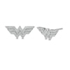 Thumbnail Image 0 of Wonder Woman™ Collection 1/5 CT. T.W. Diamond Symbol Stud Earrings in Sterling Silver