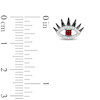 Thumbnail Image 3 of Enchanted Disney Villains Cruella De Vil Garnet and 1/6 CT. T.W. Diamond Eye Stud Earrings in Sterling Silver