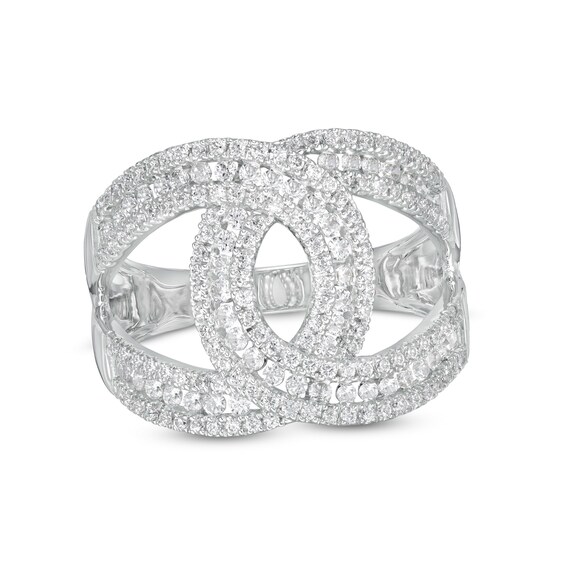 1 CT. T.w. Diamond Loop Ring in 10K White Gold