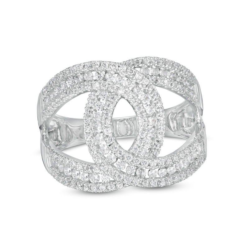 Main Image 1 of 1 CT. T.W. Diamond Loop Ring in 10K White Gold