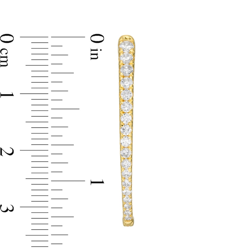 2 CT. T.W. Diamond Inside-Out Hoop Earrings in 10K Gold