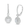 Thumbnail Image 0 of 3/4 CT. T.W. Diamond Double Frame Drop Earrings in 10K White Gold