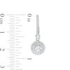 Thumbnail Image 3 of 3/4 CT. T.W. Diamond Double Frame Drop Earrings in 10K White Gold