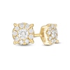 Thumbnail Image 0 of 1/2 CT. T.W. Diamond Frame Stud Earrings in 14K Gold