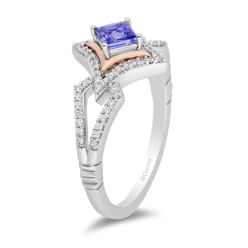 Main Image 2 of Enchanted Disney Ultimate Princess Celebration Tanzanite and 1/5 CT. T.W. Diamond Ring in Sterling Silver