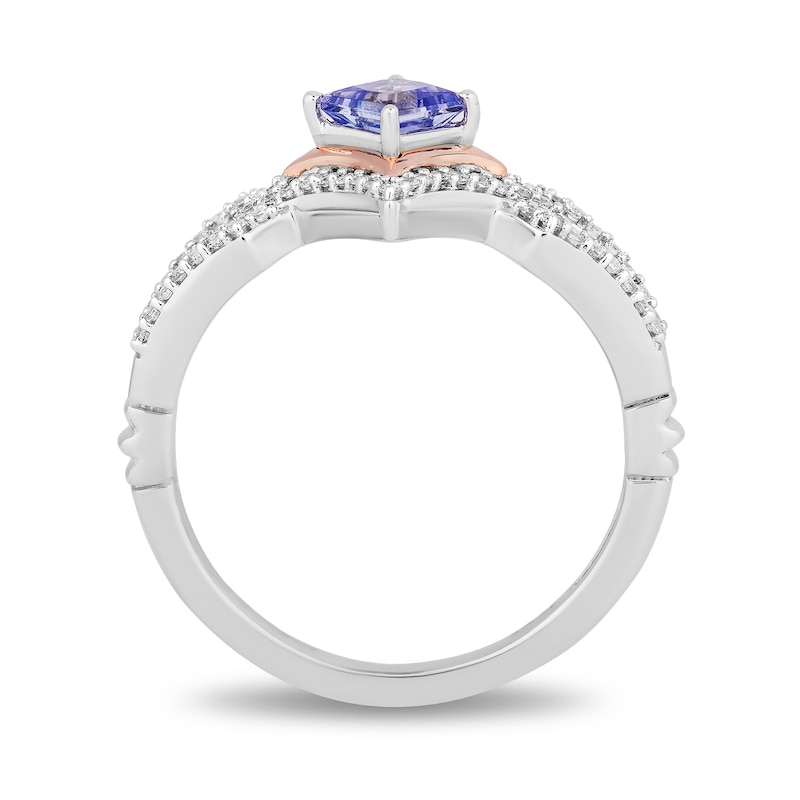 Main Image 3 of Enchanted Disney Ultimate Princess Celebration Tanzanite and 1/5 CT. T.W. Diamond Ring in Sterling Silver