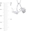 Thumbnail Image 1 of Enchanted Disney Aurora 1/20 CT. T.W. Diamond Fairy Godmother and Crown Charm Pendant in Sterling Silver (1 Line)