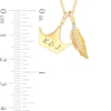 Thumbnail Image 1 of Enchanted Disney Pocahontas 1/20 CT. T.W. Diamond Feather and Crown Charm Pendant in 10K Gold (1 Line)
