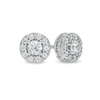 Thumbnail Image 1 of 1 CT. T.W. Diamond Frame Stud Earrings in 10K White Gold (I/I3)