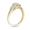 Cherished Promise Collection™ 1/4 CT. T.W. Composite Diamond Triple Cushion-Shaped Promise Ring in 10K Gold