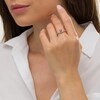 Thumbnail Image 2 of Cherished Promise Collection™ Enhanced Heart-Shaped Rhodolite Garnet and 1/20 CT. T.W. Diamond Promise Ring in 10K White Gold