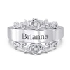 Thumbnail Image 1 of Enchanted Disney Belle Diamond Accent Roses Ring in Sterling Silver (1 Line)