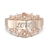 Thumbnail Image 1 of Enchanted Disney Belle Diamond Accent Roses Ring in 10K Gold (1 Line)