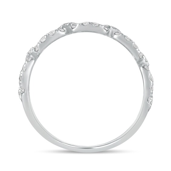 1/3 CT. T.w. Diamond Cuban Chain Link Anniversary Band in 10K White Gold