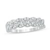 Thumbnail Image 0 of 3/8 CT. T.W. Diamond Cuban Curb Chain Link Stackable Anniversary Band in 10K White Gold