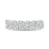 Thumbnail Image 3 of 3/8 CT. T.W. Diamond Cuban Curb Chain Link Stackable Anniversary Band in 10K White Gold