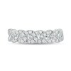 Thumbnail Image 2 of 3/8 CT. T.W. Diamond Cuban Curb Chain Link Stackable Anniversary Band in 10K White Gold