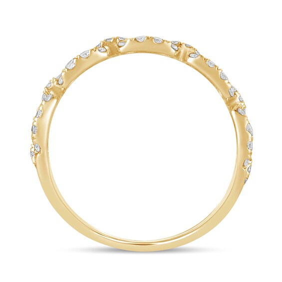 1/3 CT. T.w. Diamond Cuban Chain Link Anniversary Band in 10K Gold