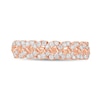 Thumbnail Image 2 of 1/3 CT. T.W. Diamond Cuban Chain Link Anniversary Band in 10K Rose Gold