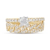 Thumbnail Image 2 of 1 CT. T.W. Diamond Cuban Curb Chain Link Bridal Set in 10K Gold